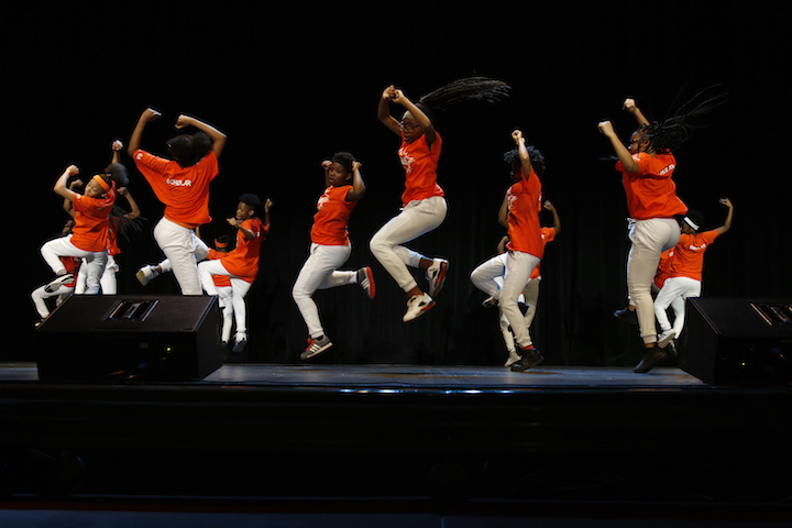 The Success Academy Network Dance Team performs for nearly 4,000 of their peers