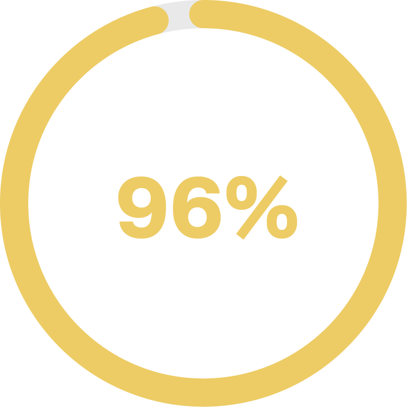 Yellow circle indicates 96% in progress bar.