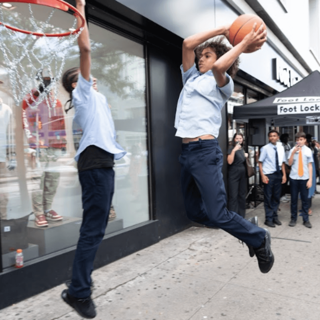 SA Basketball x Footlocker?! Take a look at some of our scholar-athletes participating in a fun back to school event to get them excited for the upcoming basketball season.